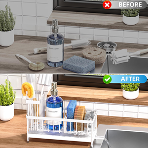Factory Direct Compact Design Iron Storage Box Sink Towel Organizer <b>Kitchen</b> Sink <b>Caddy</b> - Product Image 3