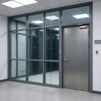 Cloison acoustique en acier avec vitrage, cloison en verre acoustique isolante pour salle de réunion