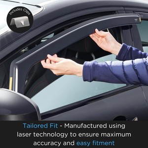 Déflecteurs de vent pour VW up / <span class=keywords><strong>Skoda</strong></span> <span class=keywords><strong>Citigo</strong></span> / Seat Mii 2011-2020 <span class=keywords><strong>5</strong></span> <span class=keywords><strong>portes</strong></span> 2 pièces - Product Image 2