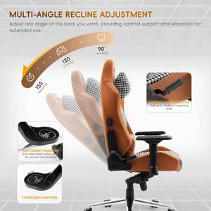 Siège de jeu de course <span class=keywords><strong>gamer</strong></span> kawaii en cuir mousse moulé, taille plus grande, siège de jeu de luxe avec massage, <span class=keywords><strong>coussin</strong></span> épais - Product Image 4