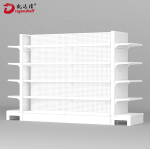 Étagères de supermarché à <span class=keywords><strong>double</strong></span> face en acier avec revêtement en poudre, rayonnage de supermarché robuste, gondole de cosmétiques à <span class=keywords><strong>double</strong></span> face - Product Image 5