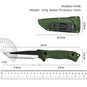 <b>Plastic</b> Handle Stainless Steel Blade <b>Pocket</b> Knife OEM/ODM Customizable HK SS253 Camping Survival Tool 200mm 3mm - Product Image 4