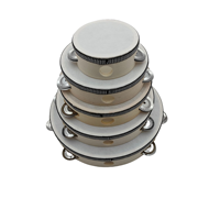 Low Price 8 Inches Tambourine DrumWholesale Hand Drum Percussion Customized Logo Instrument Unpainted Toy
