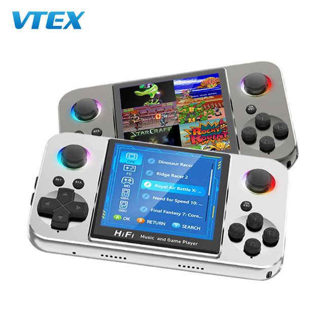 Pocket 3 Inch IPS Square Screen TV Game Consol Retro Video Game Machine 10 Emulators Metal Body Handheld Portable Gaming Console