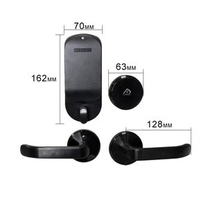 Nouvelle serrure à mortaise en acier inoxydable 304 pour chambres d'hôtel/motel, serrure mécanique à carte-clé, épaisseur de porte 38-55 mm, batterie AA 12 mois - Product Image 3