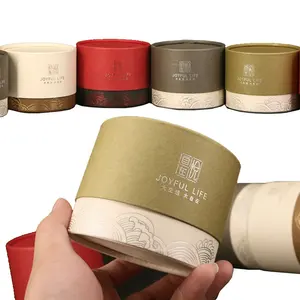 Caixas redondas personalizadas com tampas tubos de papelão tubo de papel recipiente de círculo caixas de papel tubo