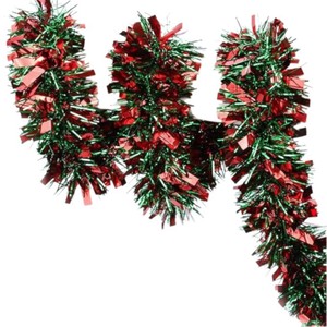 New Christmas decoration 2-meter <b>wool</b> strip <b>red</b> and green party flower festival decoration color strip wholesale - Product Image 1