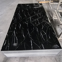 Lámina de PVC con Efecto Mármol, 1220x2440mm, Alto Brillo, Impermeable, Panel de Pared para Diseño de Interiores de Baños