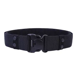 5.5cm Wide Fabric Security Training Canvas PP Outdoor Tactical Belt with Plastic Quick Release Buckle