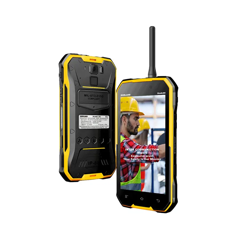 Dorland Xtalki60 téléphone mobile à sécurité intrinsèque support PTT Android8.0 téléphone satellite 6000mAh