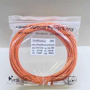 Cable de Conexión Óptica OM2 Personalizado para Telecomunicaciones, 10 Metros, Multimodo, Dúplex, LC a LC, para Redes Interiores - Product Image 3