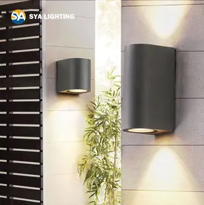 SYA-B-1302 โคมไฟรั้วสวนกลางแจ้งกันน้ํา LED ติดผนังโคมไฟติดผนังสีดํากลางแจ้ง