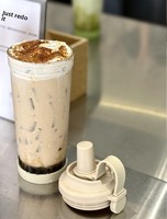 Nouvelle gourde Tritan de 850 ml avec paille, couvercle magnétique portable, pour homme et femme, antidérapante, pour thé au lait