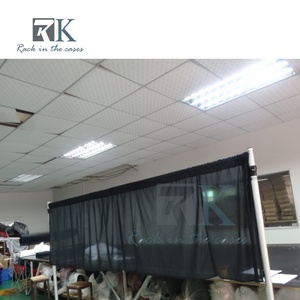 Durable Pipe Stand Pipe and Drape Aluminum Standing Curtain System Black Fabric Backdrop Kit Detachable Minimalist Style - Product Image 4