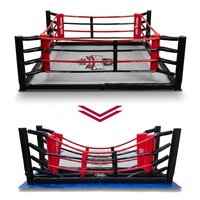 Ring de Boxeo Plegable con Logotipo Personalizado, Instalación Rápida, Equipo Pequeño y Plegable para Entrenamiento de Boxeo