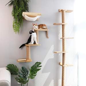 Étagères murales pour chats 3 en 1 Transformable Cats Scratching Post Wall Mounted DIY Kitten Walls <span class=keywords><strong>Jungle</strong></span> and Perch Platform Supplies - Product Image 4