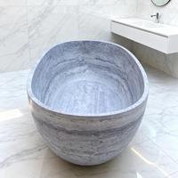 Baignoire ovale autoportante de luxe en pierre artificielle pour villa, hôtel moderne, portable, 1,5 m, avec drain, garantie 3 ans