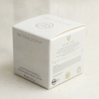 Boîte d'emballage personnalisée en papier coton pour huile visage, estampage à chaud, vernis UV sélectif, carton cosmétique de luxe