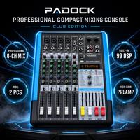 PADOCK Console de mixage numérique professionnelle 12 canaux - Nouvelle console à effets numériques 99 DSP avec -MT-6 Fabriqué à Guangzhou