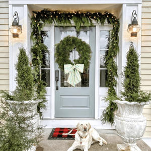 Zhongxin Décoration de porte d'entrée de cour de Noël Ceinture de guirlande en polyester avec conception de ruban solitaire - Product Image 2