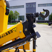 Grue à flèche télescopique compacte et pliable à commande à distance, grue à flèche pliable de 3,2 tonnes