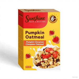 กล่องบรรจุอาหารสำหรับสัตว์เลี้ยงทำจากกระดาษแข็งสำหรับใส่อาหารโจ๊กข้าวโอ๊ตบดสำเร็จรูปสำหรับอาหารเช้าโลโก้ซีเรียลออกแบบได้ตามต้องการ - Product Image 4