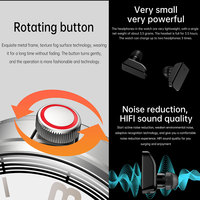 Audífonos TWS Impermeables Nuevos de Fábrica al por Mayor, Finos como 13 mm, Combinación de Reloj Inteligente y Audífonos, Diseño Plegable, Auriculares Ocultos