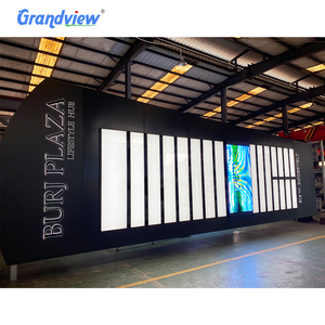 Pylônes lumineux en acrylique pour fabricants, enseignes commerciales autoportantes modernes de luxe avec logo LED, caissons lumineux publicitaires - Product Image 3