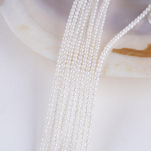 Promotion en gros : Perles de bouton rondes naturelles d'eau douce de 2,5 à 3 mm, perles semi-finies en ABS pour accessoires de collier DIY - Product Image 3