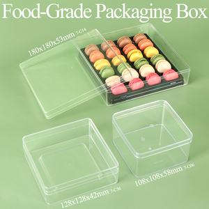 Boîtes à friandises en acrylique <span class=keywords><strong>de</strong></span> qualité alimentaire YUZMEI, boîte <span class=keywords><strong>de</strong></span> rangement pour cadeaux <span class=keywords><strong>de</strong></span> mariage, boîte à dragées carrée en plastique avec couvercle pour bonbons, gâteaux et desserts - Product Image 1