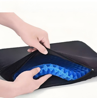 Coussin de siège en gel pur pour longues périodes assises, confort respirant, soulagement de la douleur, lavable, portable, pour chaise de bureau, voiture, fauteuil roulant