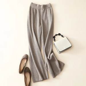 Style Simple <span class=keywords><strong>Femme</strong></span> 100% Cachemire Tricoté <span class=keywords><strong>Pantalon</strong></span> Chaud Élégant <span class=keywords><strong>Pure</strong></span> <span class=keywords><strong>Laine</strong></span> Tricoté Cachemire <span class=keywords><strong>Femme</strong></span> <span class=keywords><strong>Pantalon</strong></span> - Product Image 1