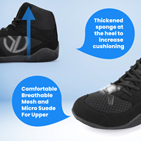 Chaussures de boxe haut de gamme professionnelles légères et bon marché les plus populaires de lutte personnalisées en usine pour hommes