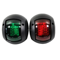 Feu de navigation grande taille 12V étanche LED rouge vert pour bateau marin, lampe avant de ponton pour équipement nautique