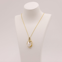 Nouveau Collier Exclusif en Acier Inoxydable Plaqué Or 18K, Maillons Tendance Anti-Allergie, Feuille Carrée, Zircon Cubique pour Femme - Idéal Soirées