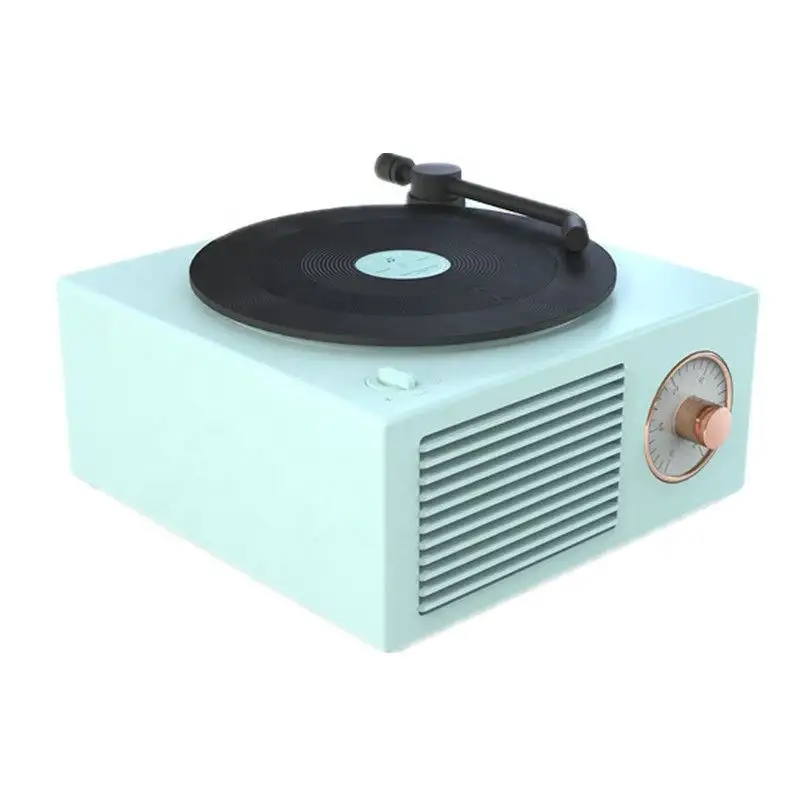 KINGS TAR Neues Design Retro Vinyl Plattenspieler Vintage Wireless 3D Stereo Sound Musik Plattenspieler mit FM Bluetooth Lautsprecher