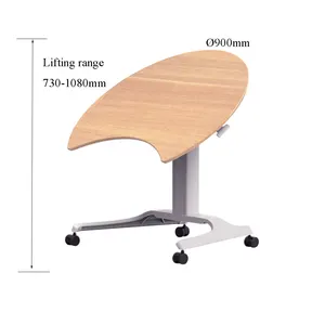 Live Edge Gaming Study Office Mechanical Manual Pneumatic Gas Spring Height Adjustable Desk