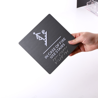 Signe de toilette de salle conforme à la norme ADA, texte Tactile surélevé et signalisation en Braille