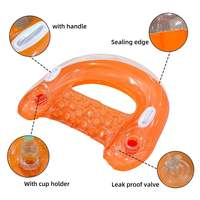 Hamac gonflable multifonctionnel pour piscine, avec appui-tête et repose-pieds pour adultes - Utilisation en plage, lac et piscine
