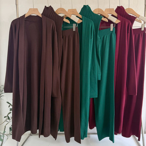 Set <span class=keywords><strong>Invernale</strong></span> di Moda per Donne: Maglione, Gilet Lavorato a Maglia, Cardigan e Pantaloni Lunghi, Completo Tre Pezzi, Fornitore All'Ingrosso <span class=keywords><strong>Online</strong></span> - Product Image 6