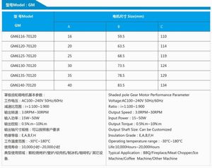 230v 50w <span class=keywords><strong>spg</strong></span> הילוך מנוע שלב יחיד שלב ac 20 סל "ד 30 סל" ד מוט מוצל - Product Image 3