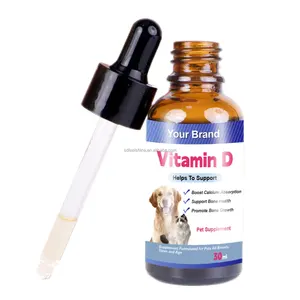 Eigenmarke Calcium Vitamin D3 und Magnesium-Tropfen und Flüssigkeit für gesunde Knochen bei Hunden Katzen