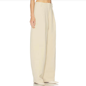 Pantalon de costume formel plissé pour femme, coupe droite, respirant, effet froissé, été, luxe léger, drapé - Product Image 2