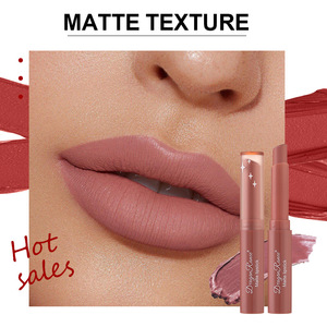 Dragon Ranee Super Stay 12 colores lápiz labial mate de larga duración mate Bowknot impermeable 3 uds conjunto de lápiz labial de terciopelo desnudo - Product Image 2