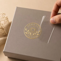 Autocollant de transfert UV DTF en feuille d'or, logo personnalisé, emblème, sceau sans bordure, étiquette d'emballage de luxe, OEM, faible MOQ, en gros