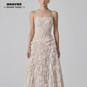 <span class=keywords><strong>Robe</strong></span> longue élégante à bretelles en <span class=keywords><strong>dentelle</strong></span> florale 3D rétro française 2025, best-seller, <span class=keywords><strong>robe</strong></span> de soirée <span class=keywords><strong>chic</strong></span> et romantique pour femmes - Product Image 1