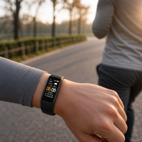 Gelang Olahraga Pintar Pencatat Jarak Langkah dan Kalori IP Basic Monitor Harian Jam Alarm Pengingat Sedentary Anti-hilang Pintar