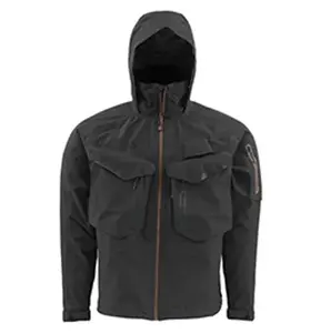 Fishing jacket with windproof, waterproof and breathable fabric and multi-function pocket