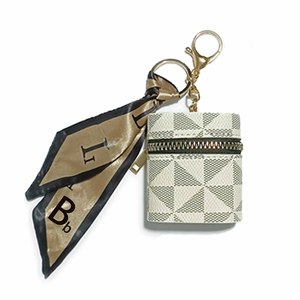 Wholesale Fashion Headset Earphone Pvc Faux Storage <strong>Leather</strong> Bag <strong>Keychain</strong> Luxury case Pouch Lipstick Holder <strong>Keychain</strong> for Women - Product Image 5