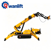 Grue araignée compacte tout-terrain hydraulique avec flèche personnalisable pour levage flexible du verre